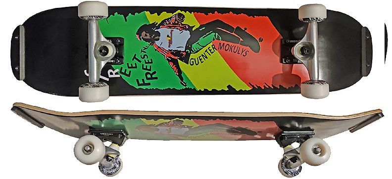Guenter Mokulys Rasta 7.5 Freestyle Skateboard Komplettboard