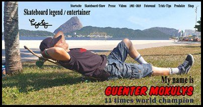 Guenter Mokulys Freestyle Skateboard Weltmeister Marshall Skateboarding