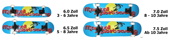 Kinder Skateboard in kindgerechter Größe.