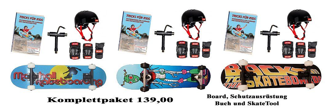 Skateboards/Schutz/Tool/Buch