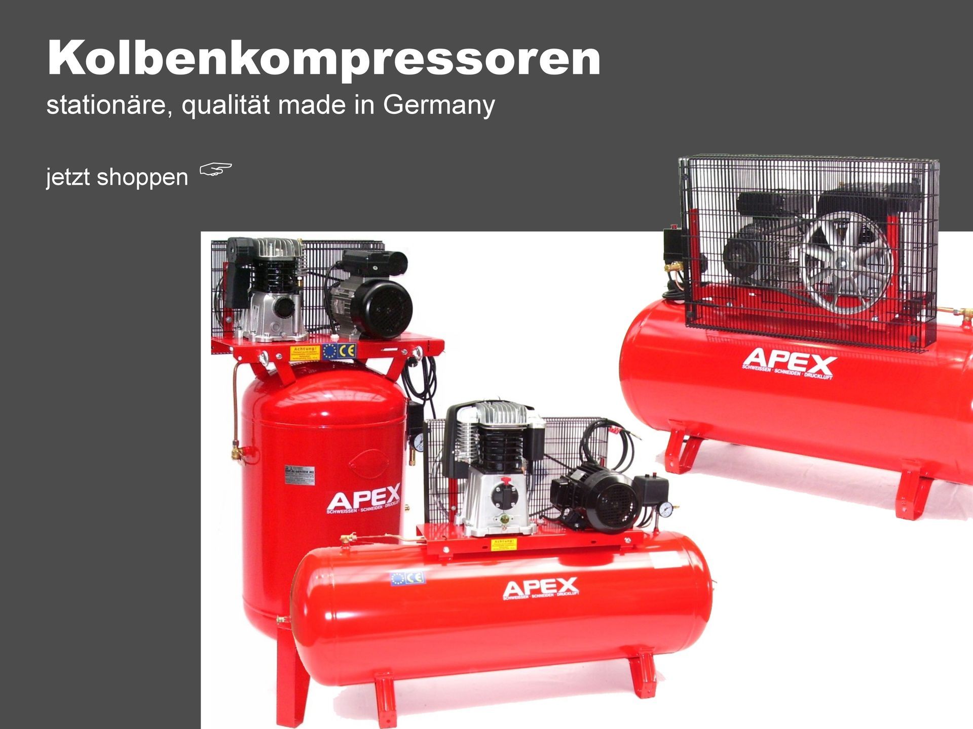 Hier finden Sie Druckluftkompressoren, Silentkompressoren und Schraubenkompressoren Kompressoren