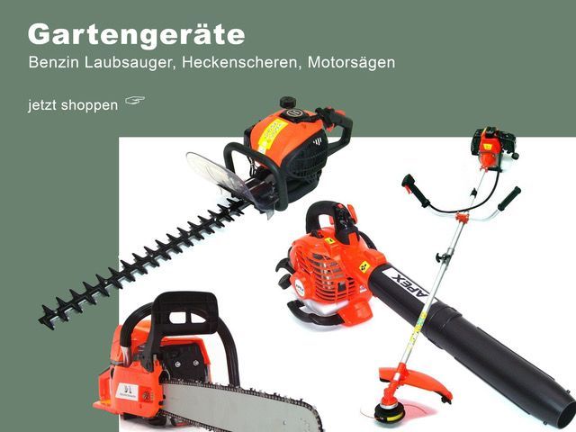 Hier finden Sie Heckenscheren, Laubsauger, Freischneider und vieles mehr Gartengeräte