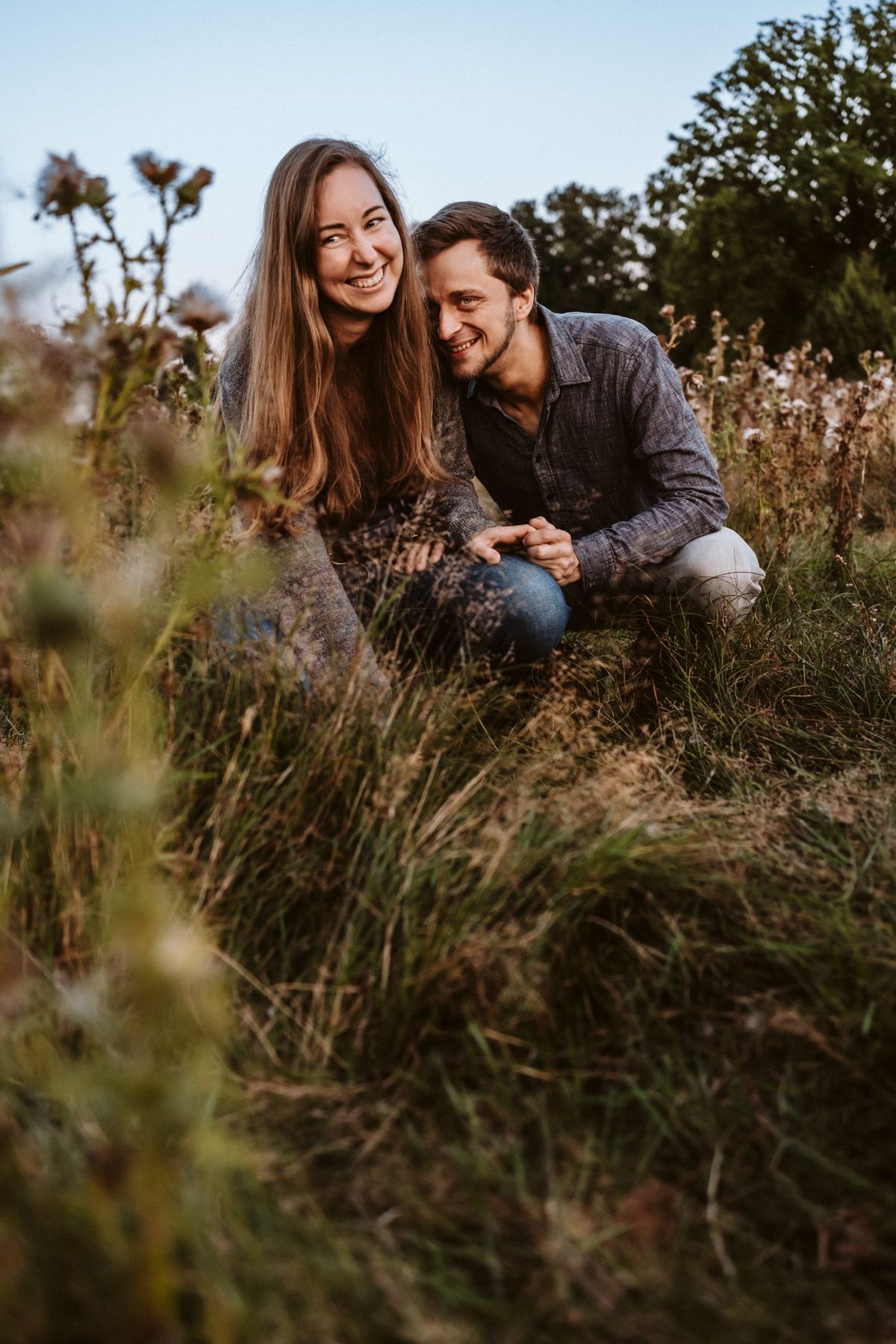 Marek Banas, Lüneburger Heide, Paarfotos, Sonnenuntergang, Liebespaar