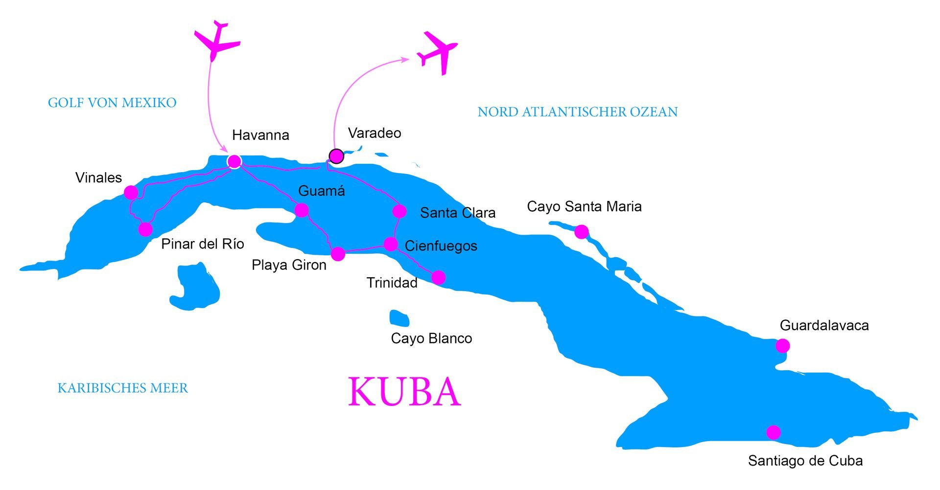 Reiseroute: Kuba West