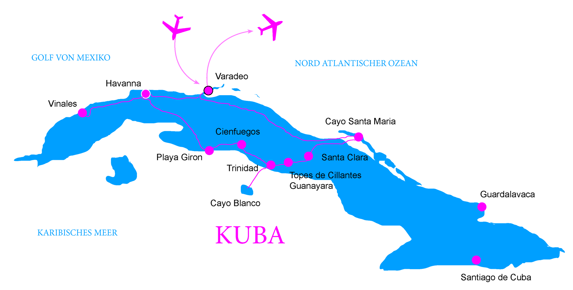 Reiseroute: Kuba West