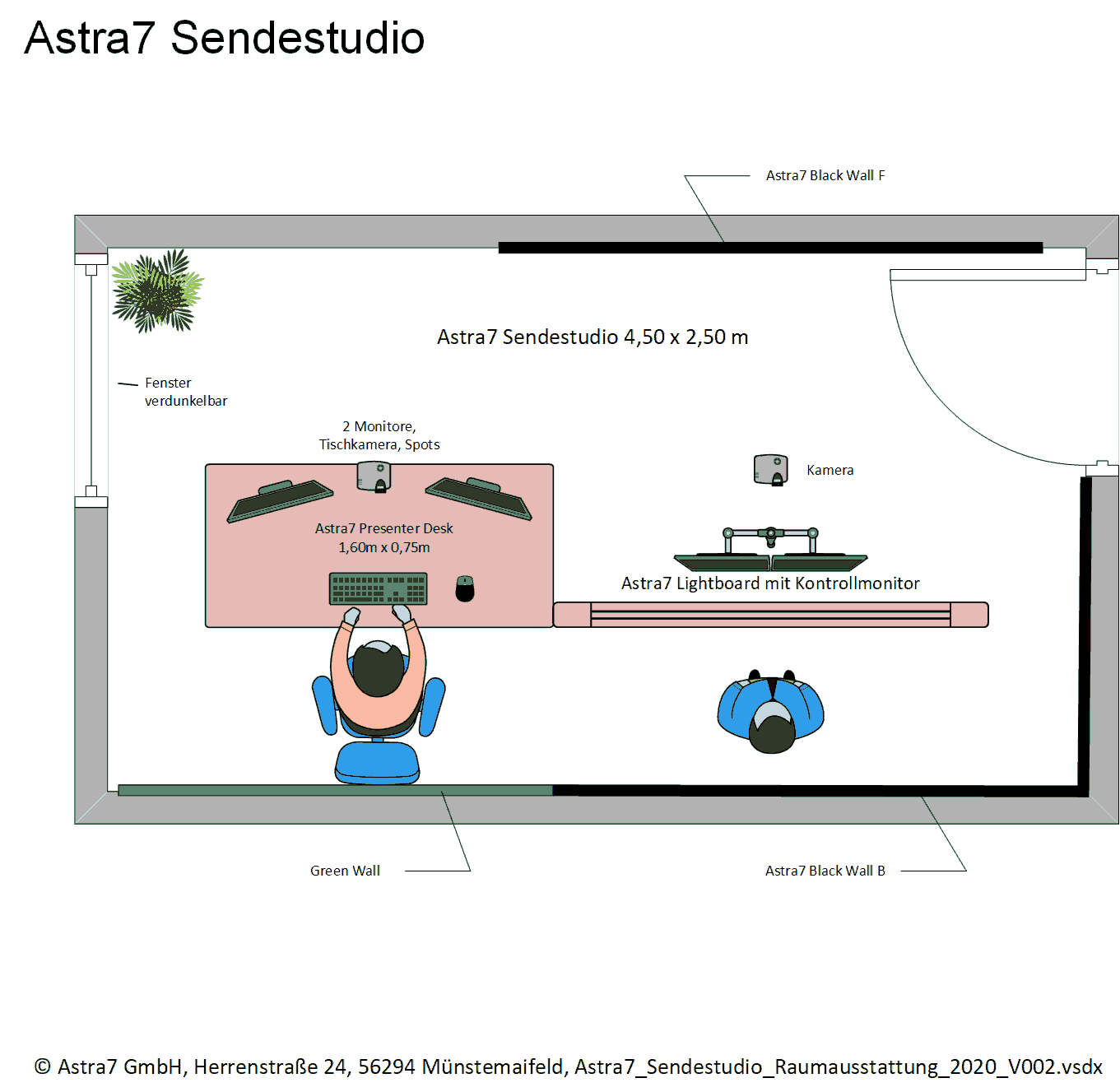 Lightboard Studio Lightboard Sendestudio