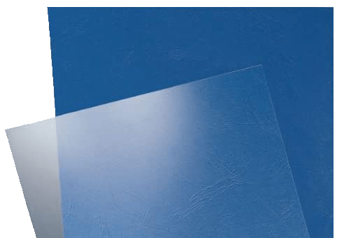 Couverture et dos reliure Couverture transparente et dos carton