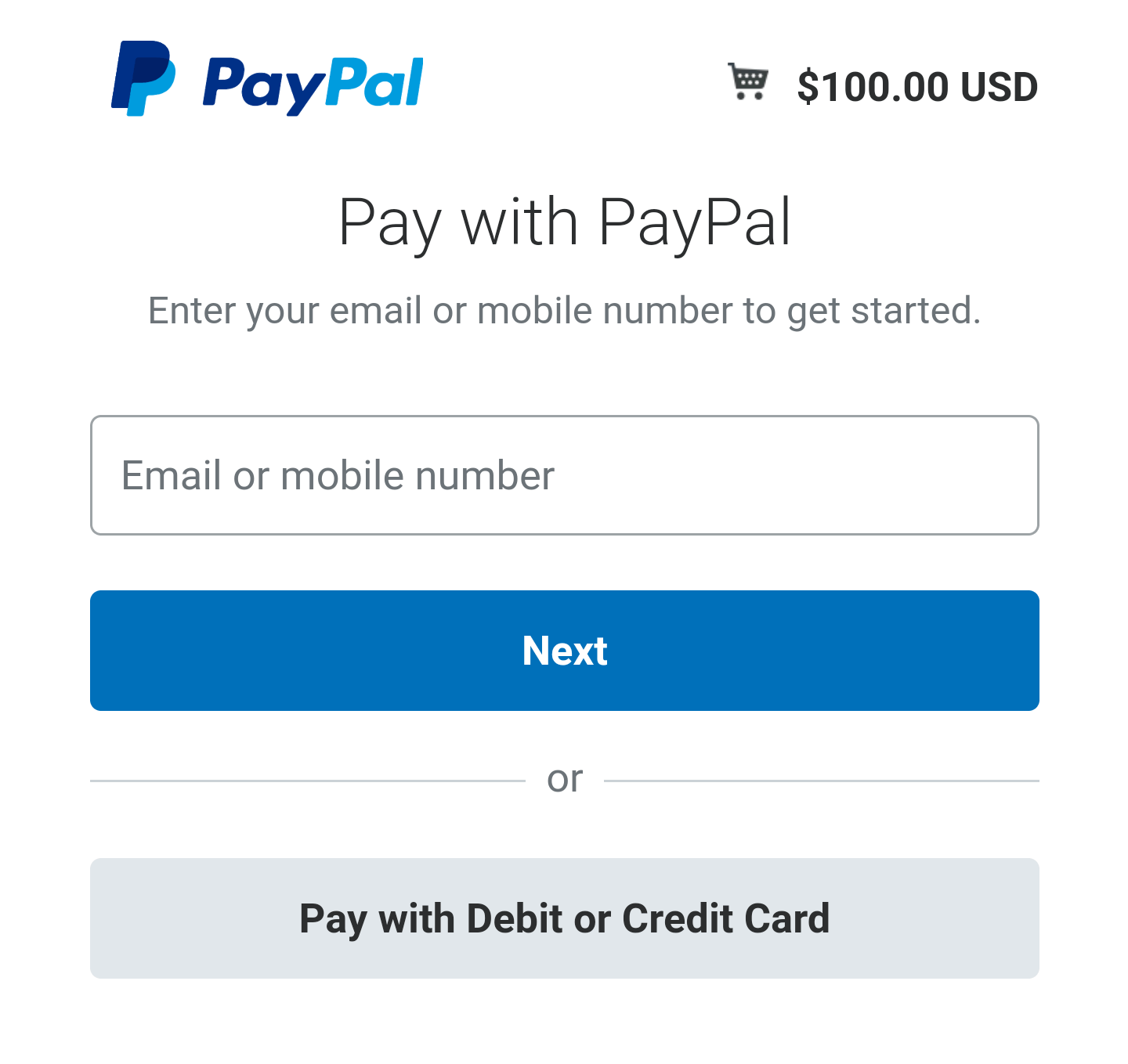 Pay with Your PayPal Account