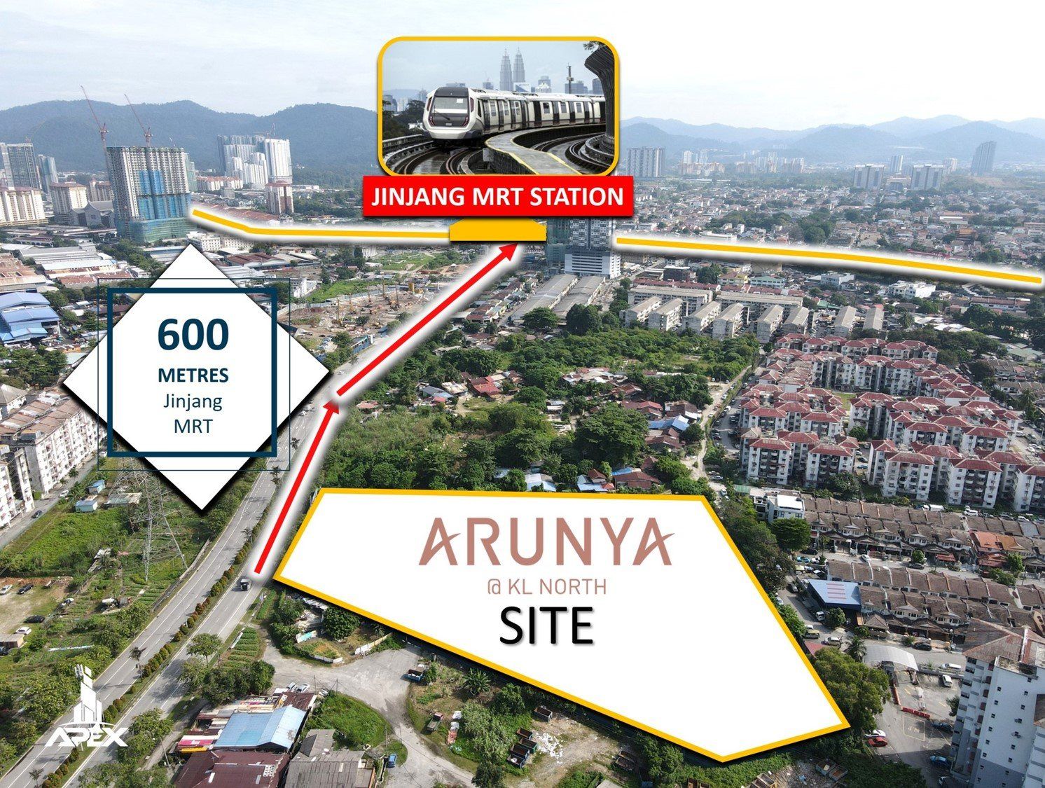 Arunya KL North MRT Map