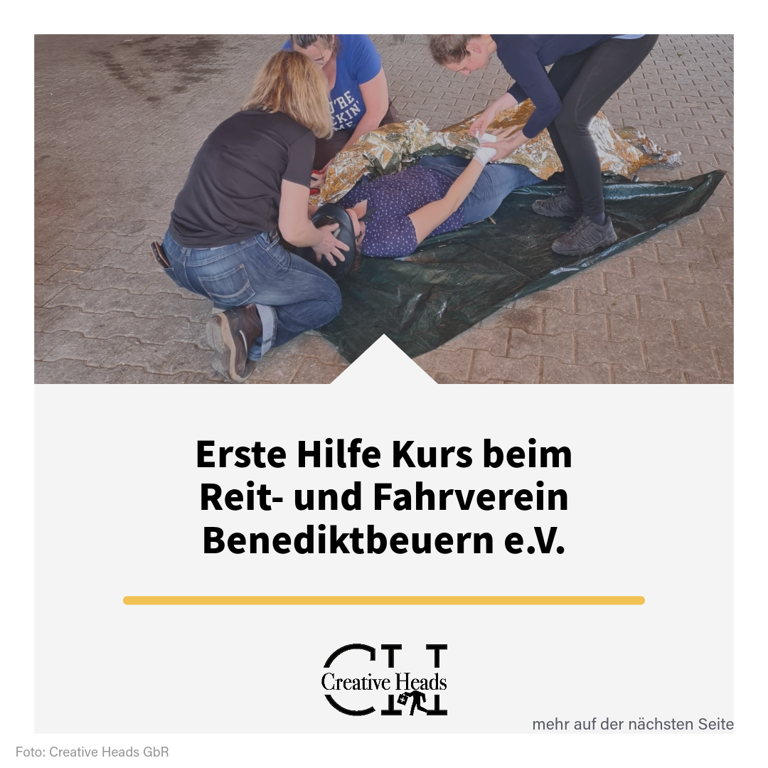 Instagram Posts über einen Erste Hilfe Grundkurs