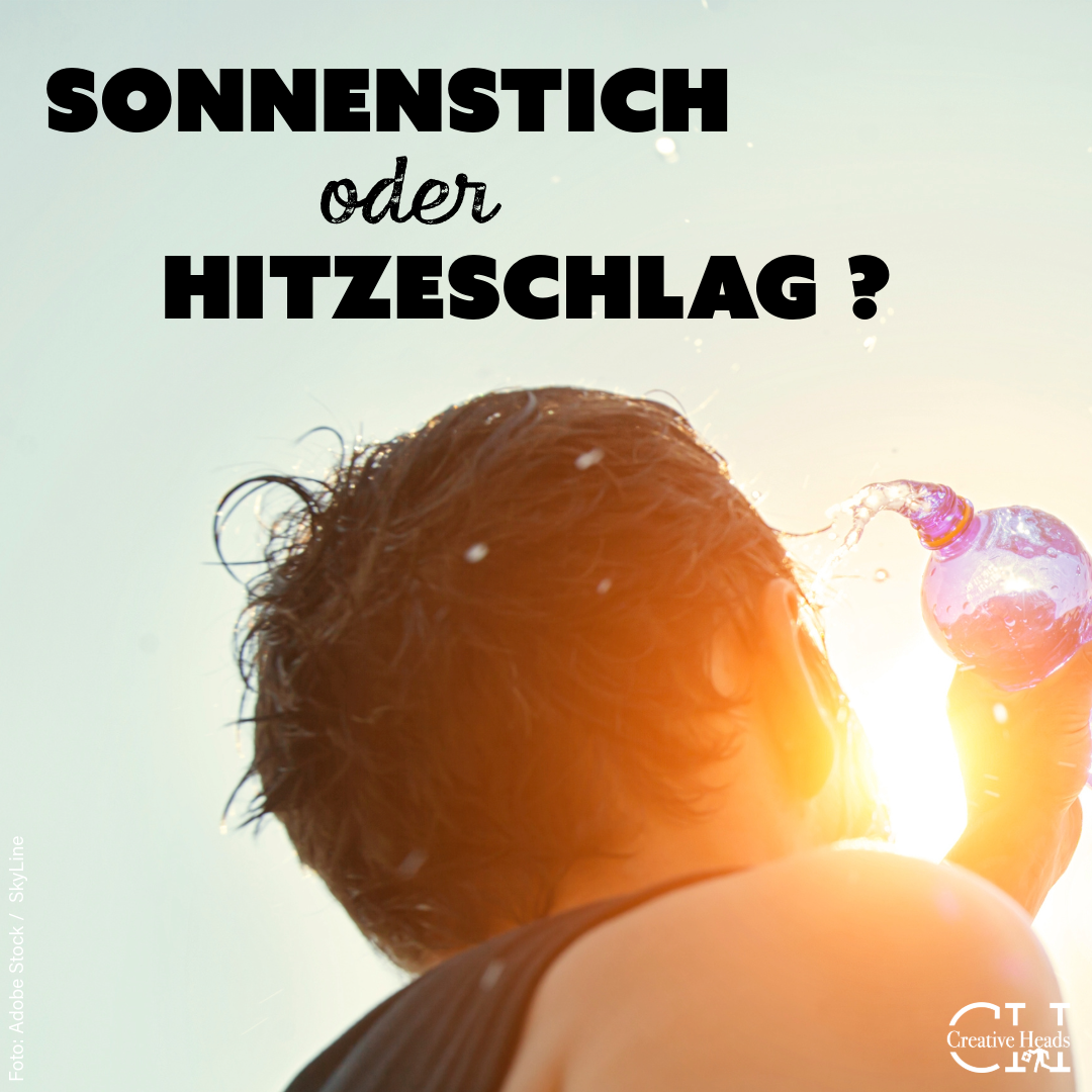 Instagram Posts mit dem Thema Sonnenstich und Hitzeschlag
