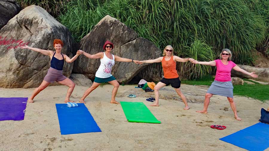 Yoga am Strand