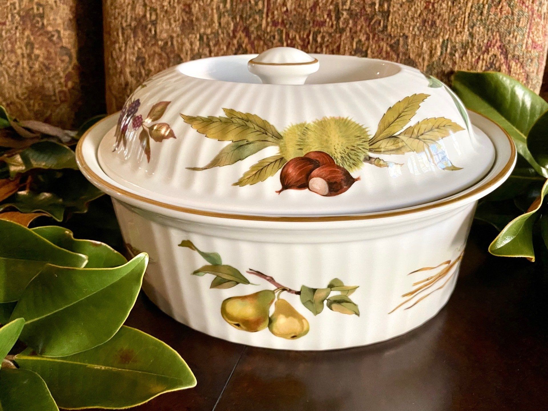 Royal Worcester Evesham Gold Covered Casserole