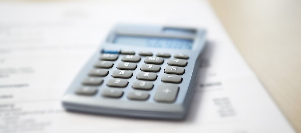 a calculator on a table