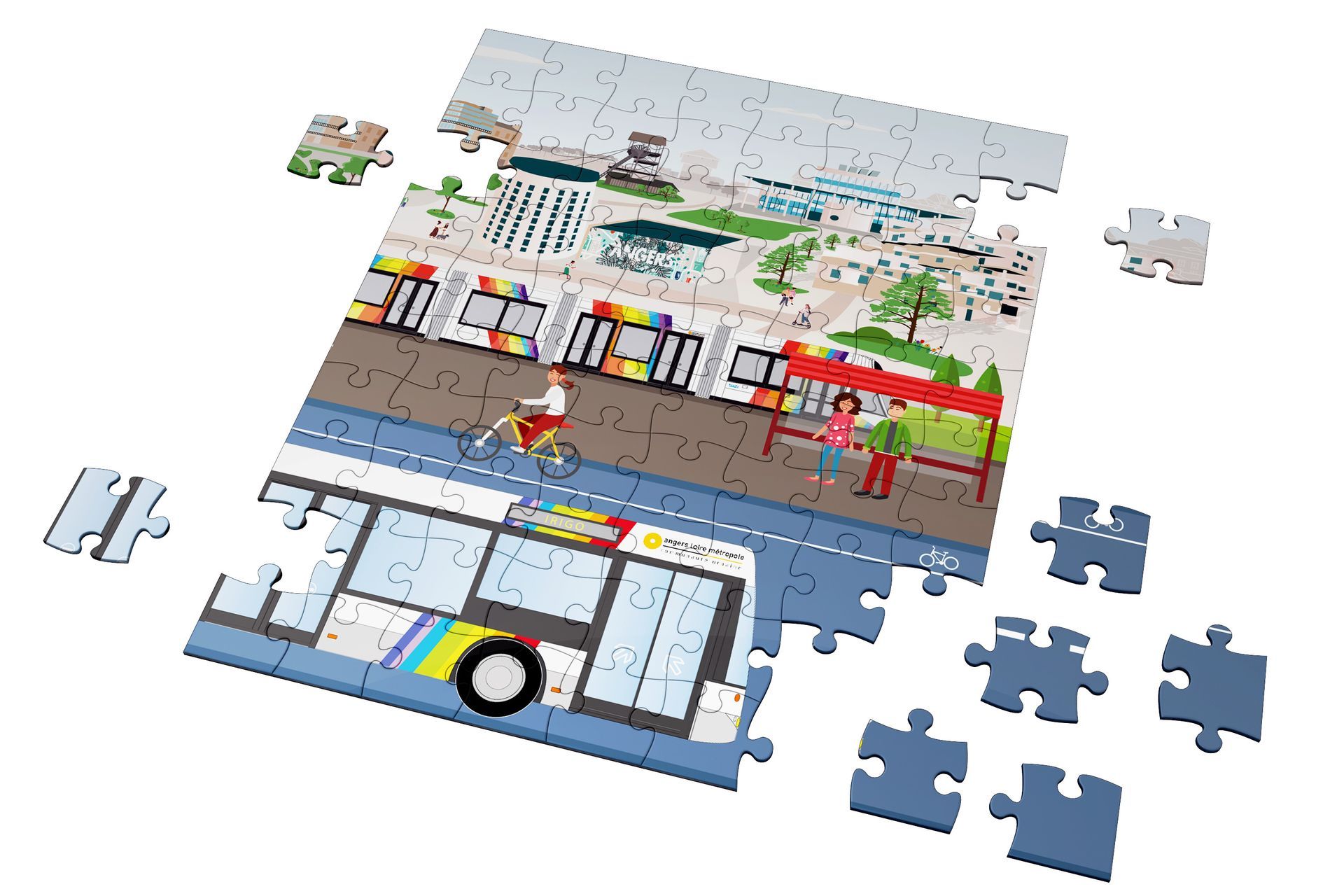 Puzzle publicitaire, 100% personnalisable en carton recyclable