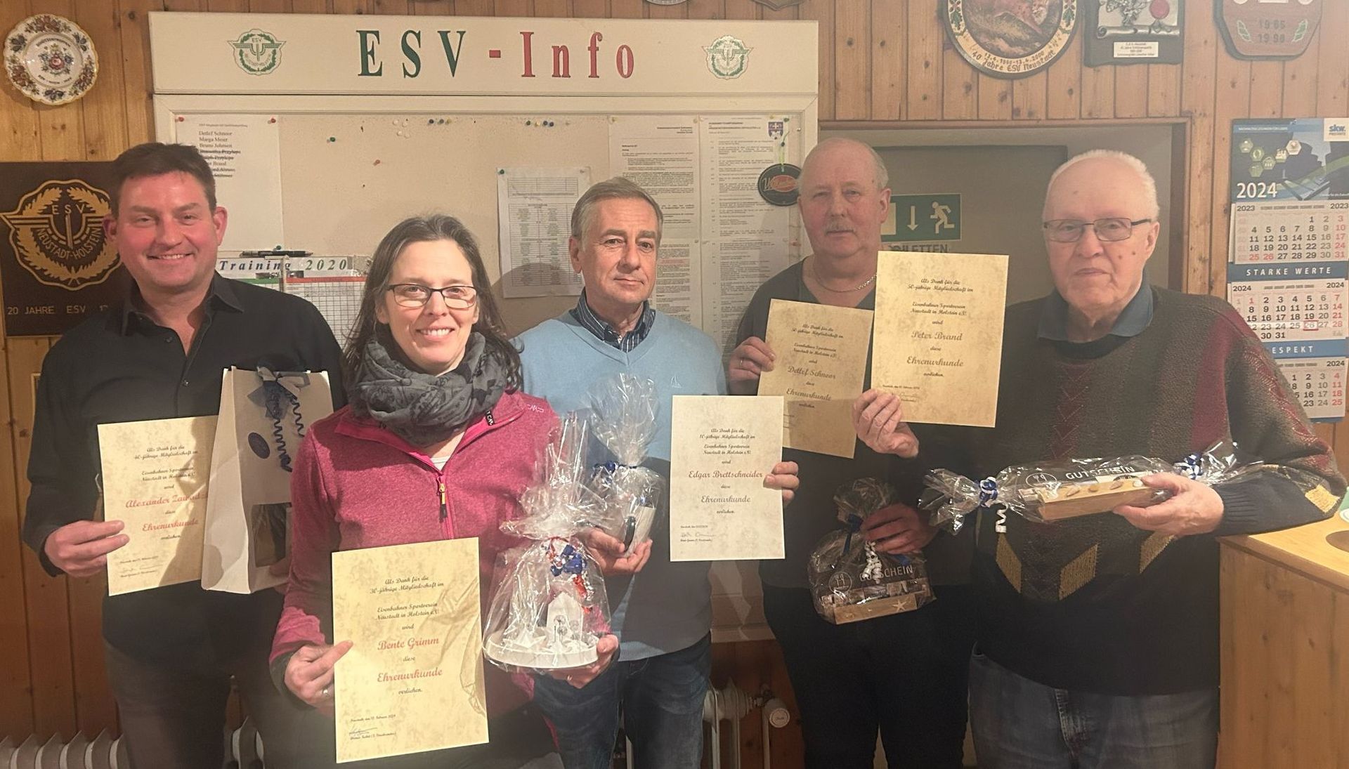 Ehrung langjähriger Mitglieder 2024