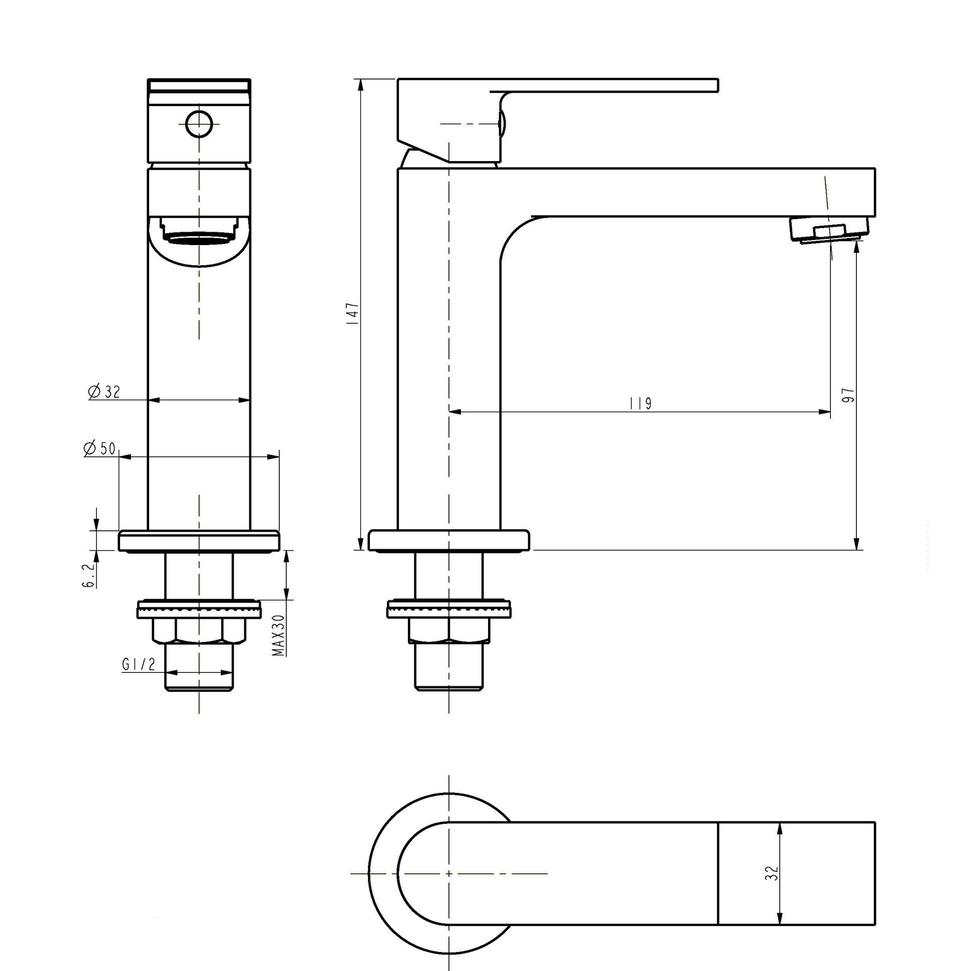 S2-1101C Line Drawing