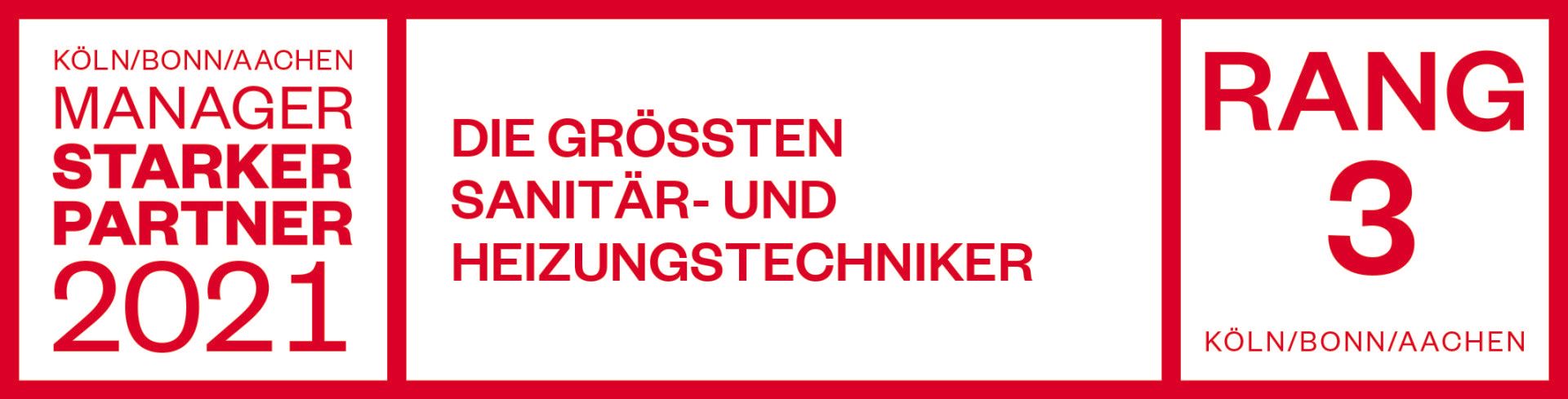 HUBACHER ist laut REGIOMANAGER (Ausgabe 02/2021) jetzt auf Rang 3 im Branchenranking der größten San