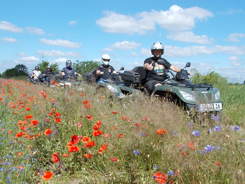 Teamausflug Quad Tour BBQ Bosseln Berlin Brandenburg