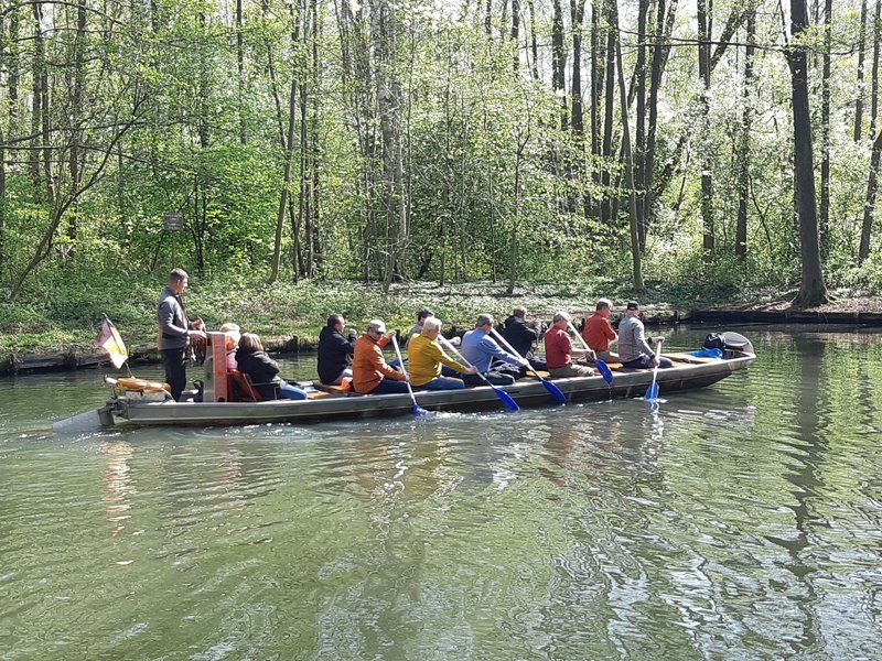 Teampaddelboot Firmenausflug Spreewald