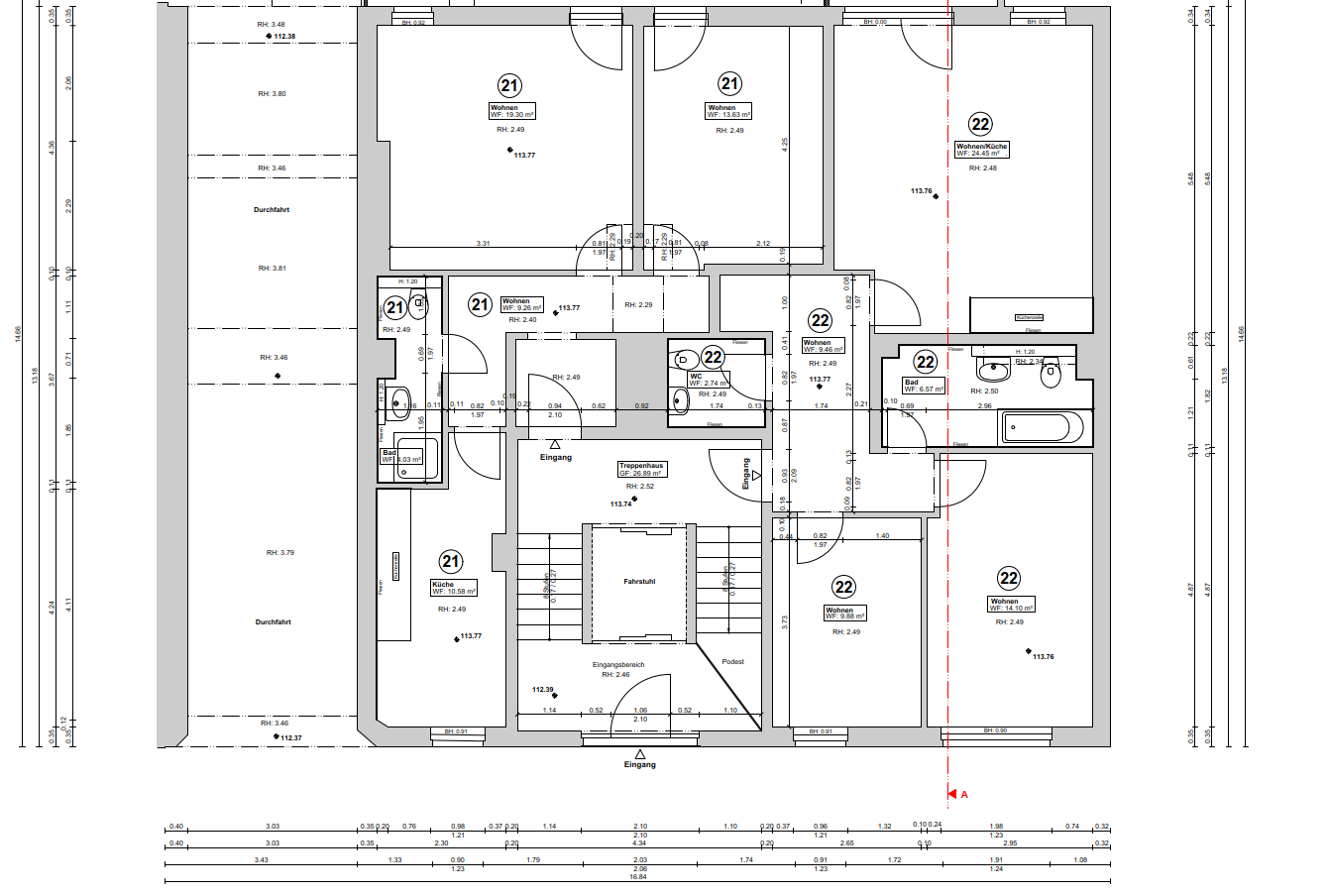 Grundriss Aufteilungsplan