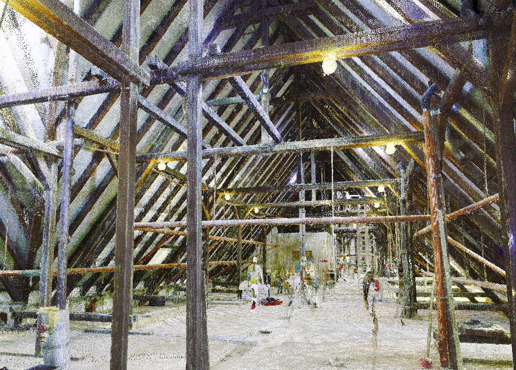 3D-Punktwolke Dachstuhl