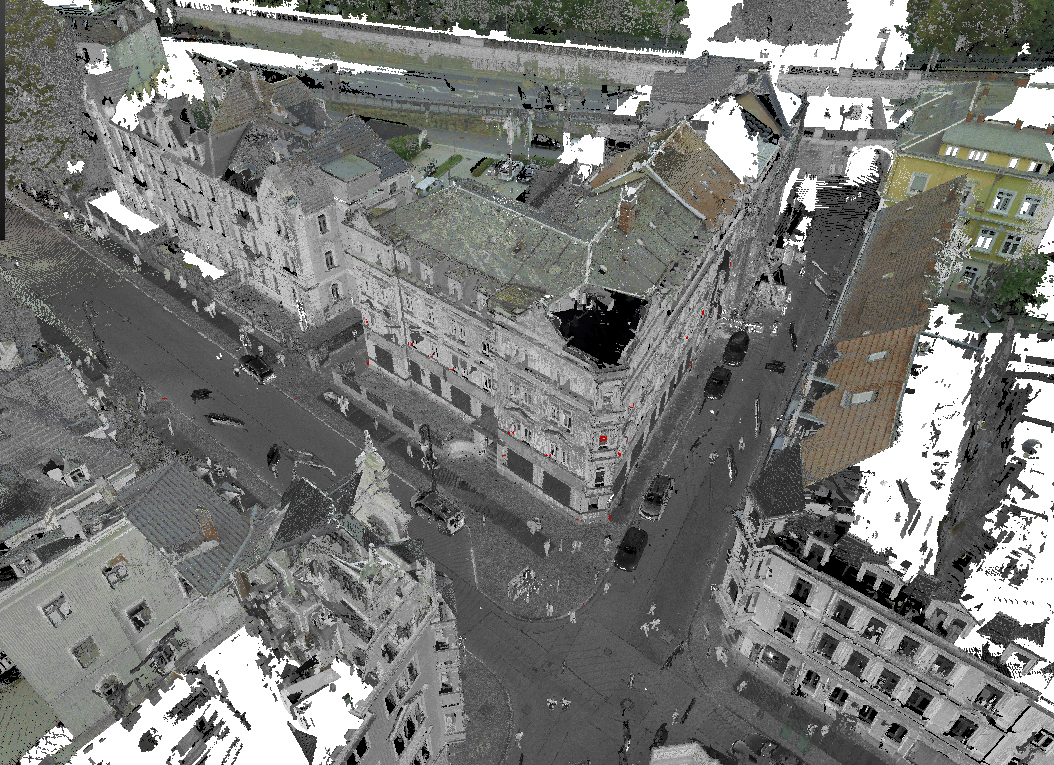 3D-Punktwolke Wohn-und Geschäftshaus