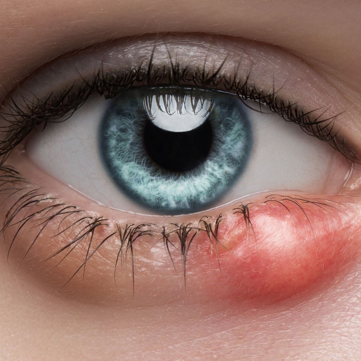 Illustration d'un chalazion et d'un orgelet, des affections inflammatoires de la paupière