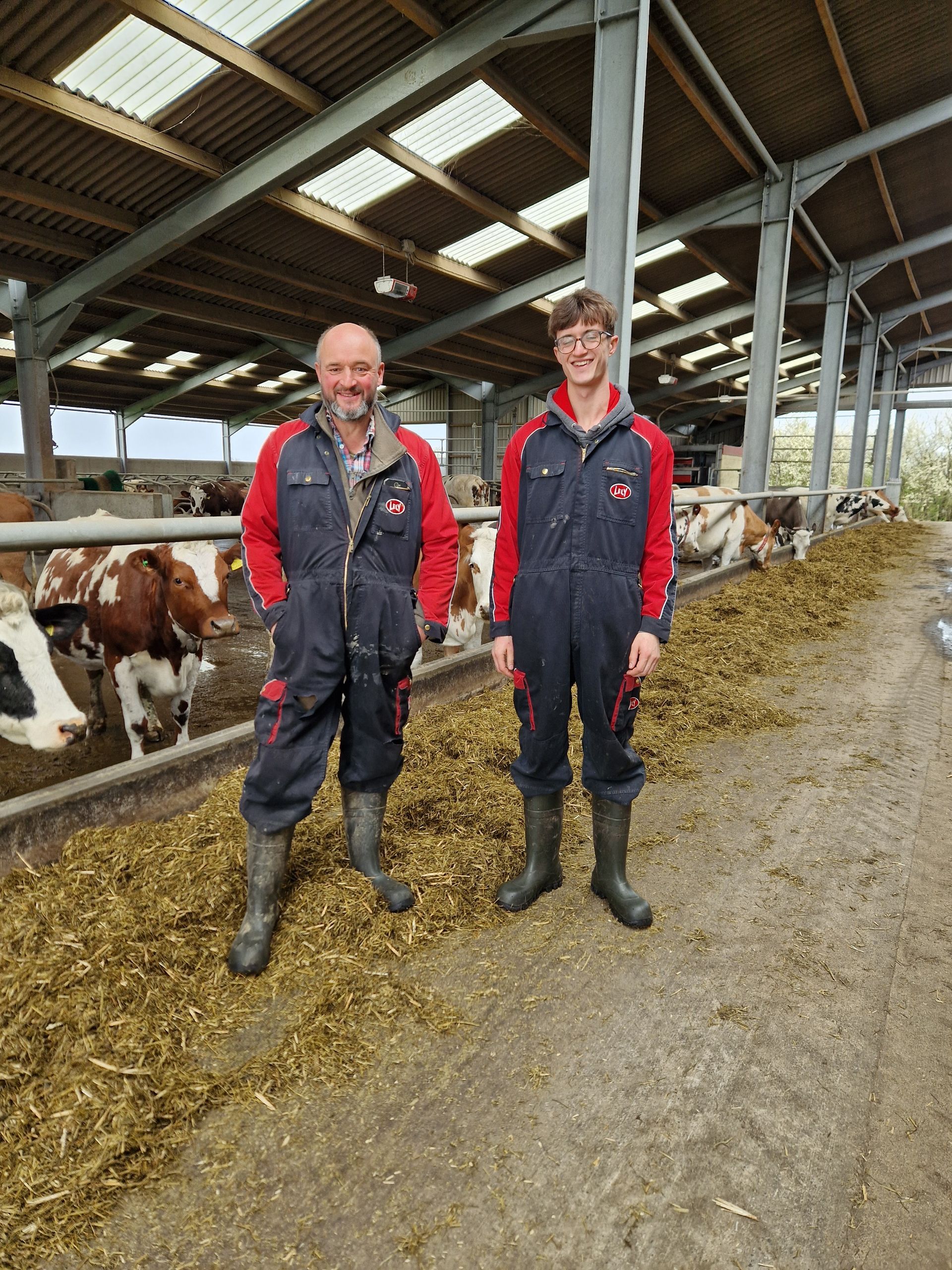 Marcus and Sam Hunt with their Dairy Cows