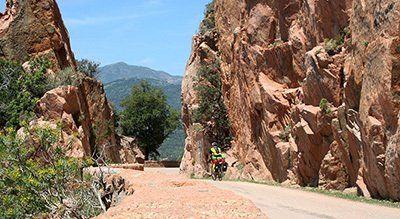 A quiet mountain road near Galeria cycling, galeria, corsica