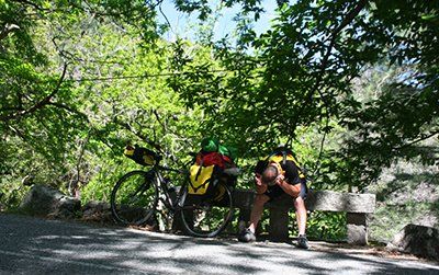 A tough climb out of Ghisoni Ghisoni, Corsica, cycling