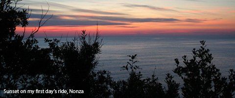 Sunset near Nonza on the NW Coast Sunset, Nonza, North West Coast of Corsica