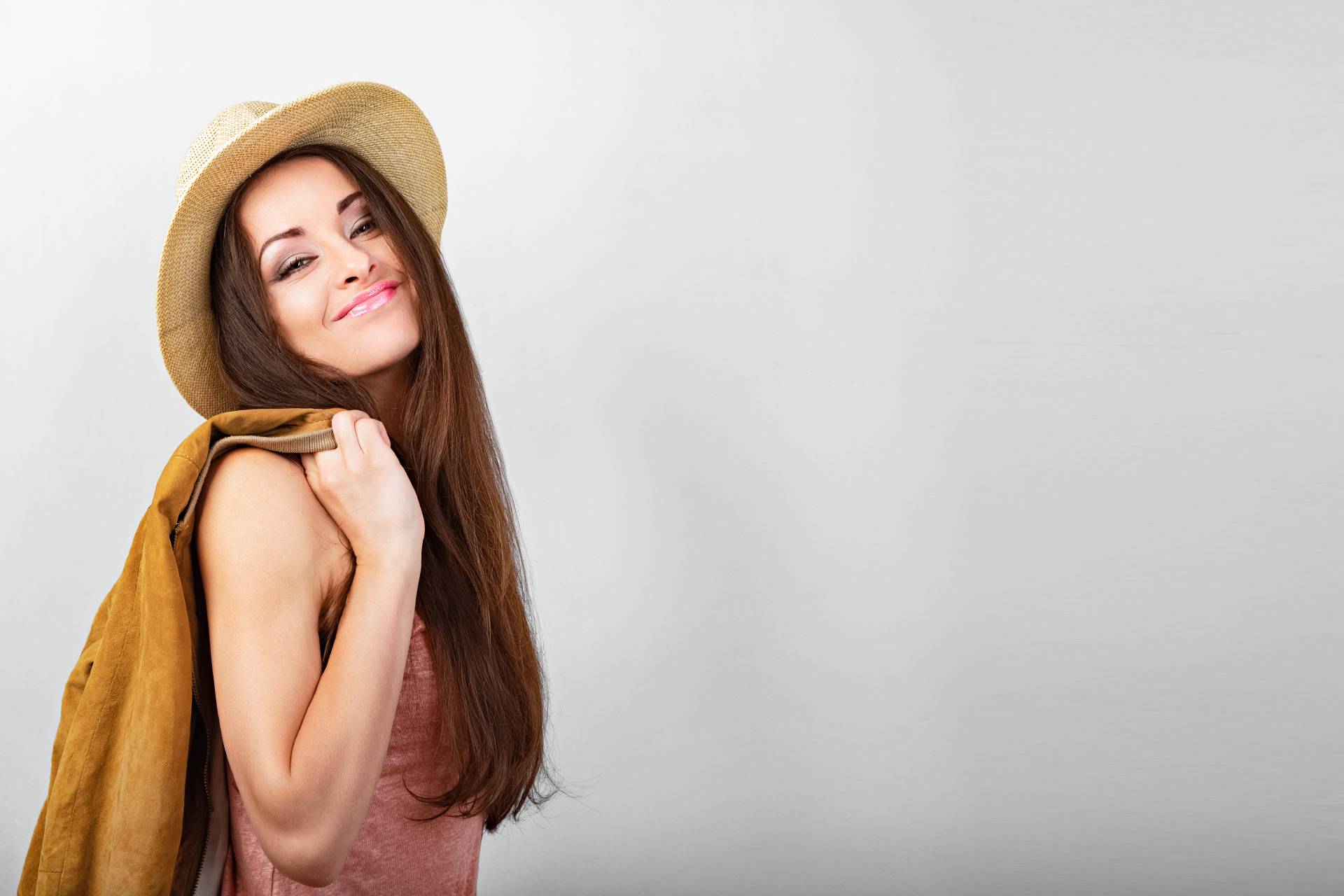 Lady wearing a hat