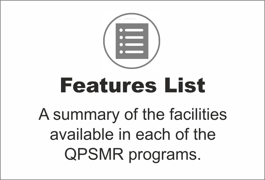 QPSMR Companion - Features List