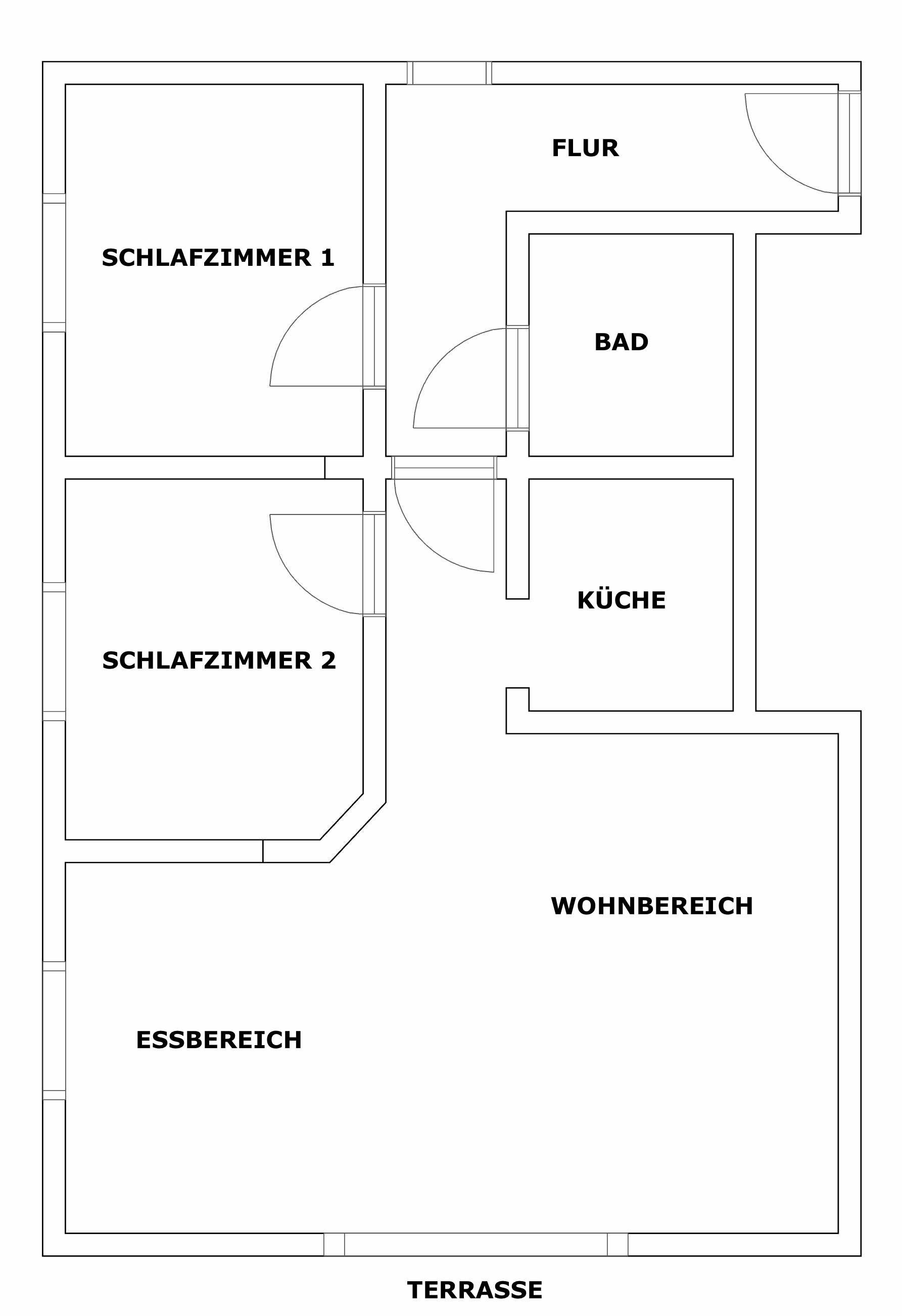 Grundriss der Ferienwohnung im Seezungenweg 5 in Greetsiel