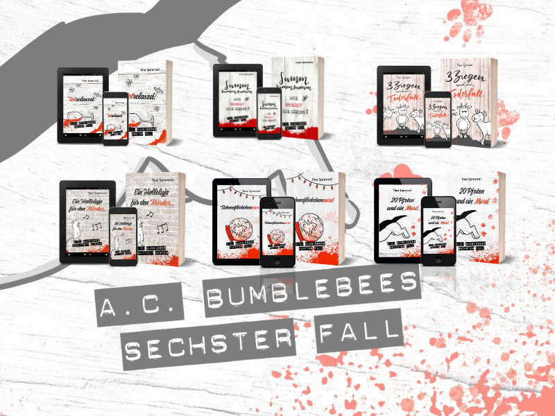 Bild, auf dem die Cover der Bumblebee-Reihe als Mock-ups abgebildet sind.