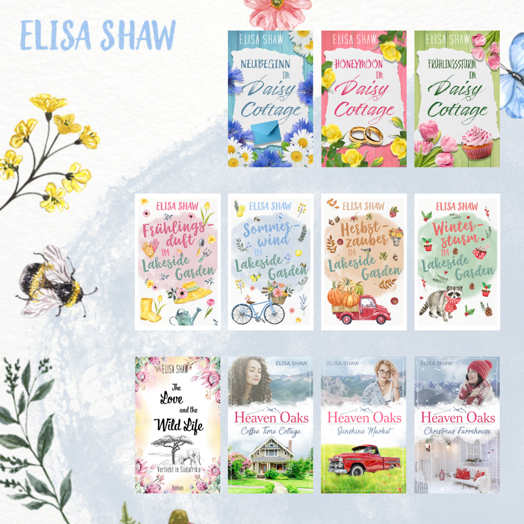 Bild, das die Cover der Liebesromane zeigt.