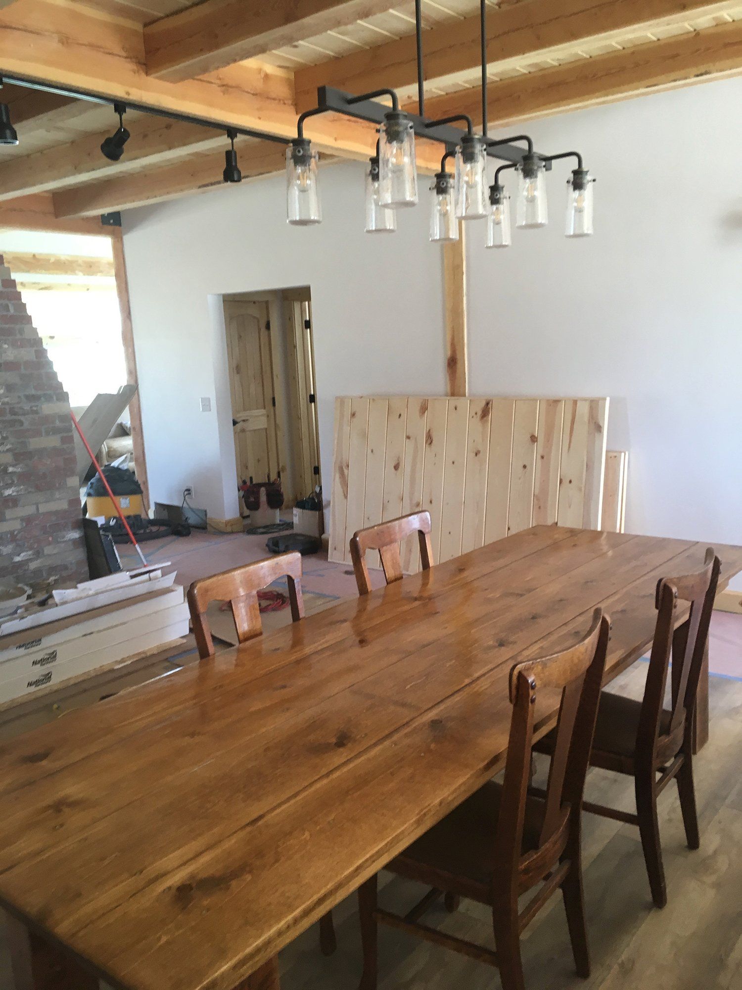 dining room of newly completed house