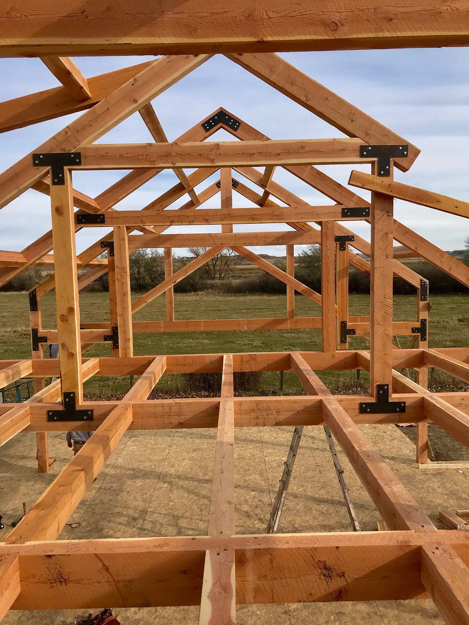 inside look of a wooden frame house