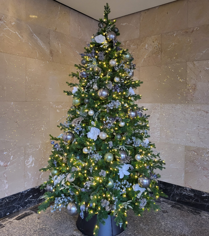 Holiday tree in a commercial business.