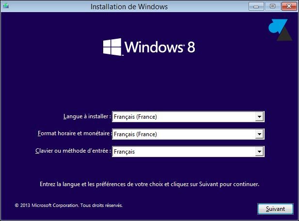 installation windows 8 Lenovo