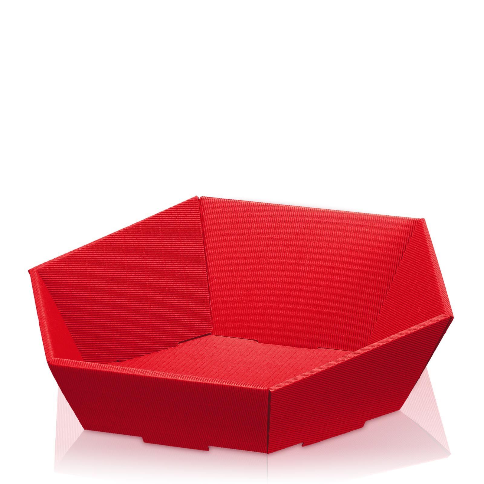 Präsentkörbe 4+eckig und 6-eckig uni und mit Weihnachtsmotiven