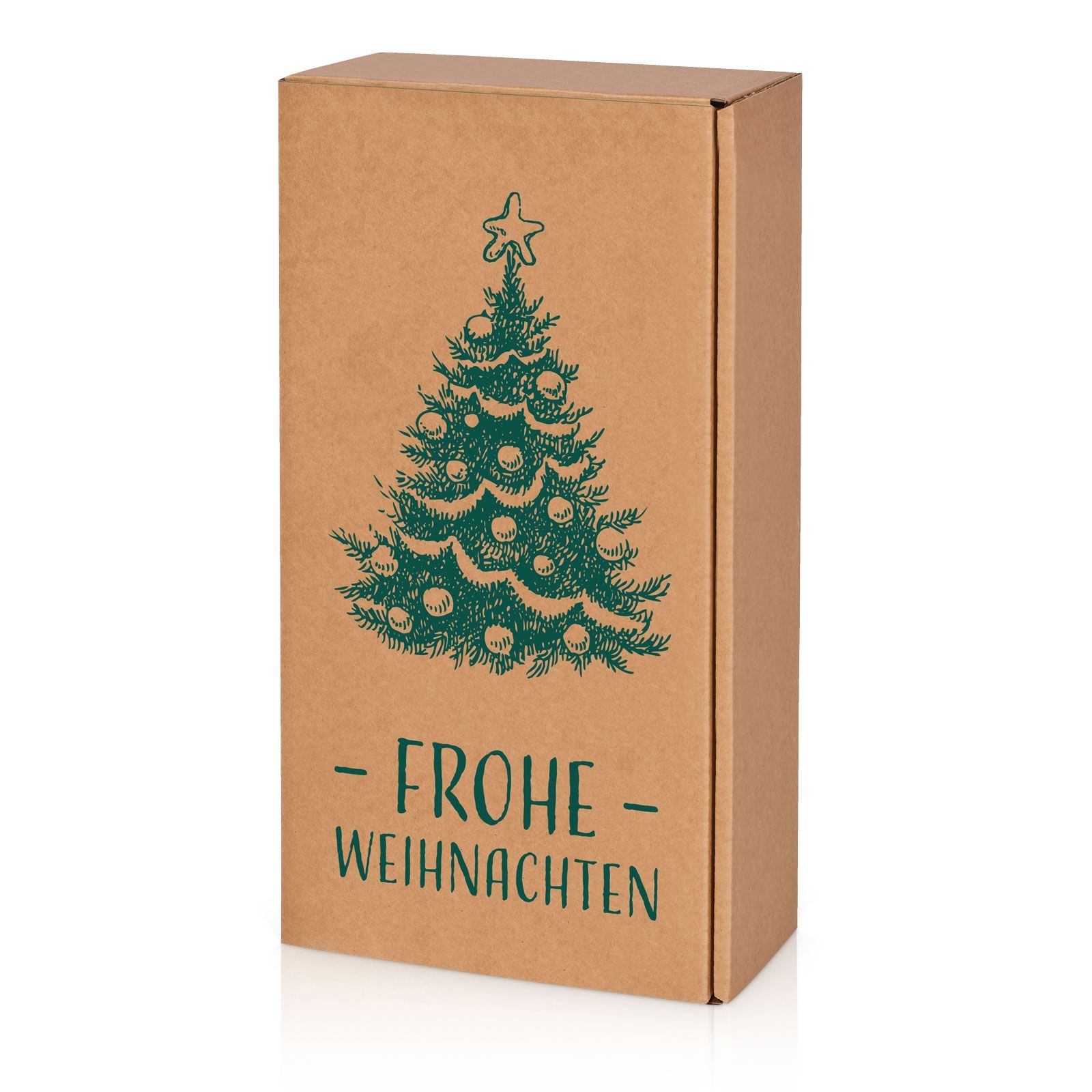 Weinkarton Frohe Weihnachten