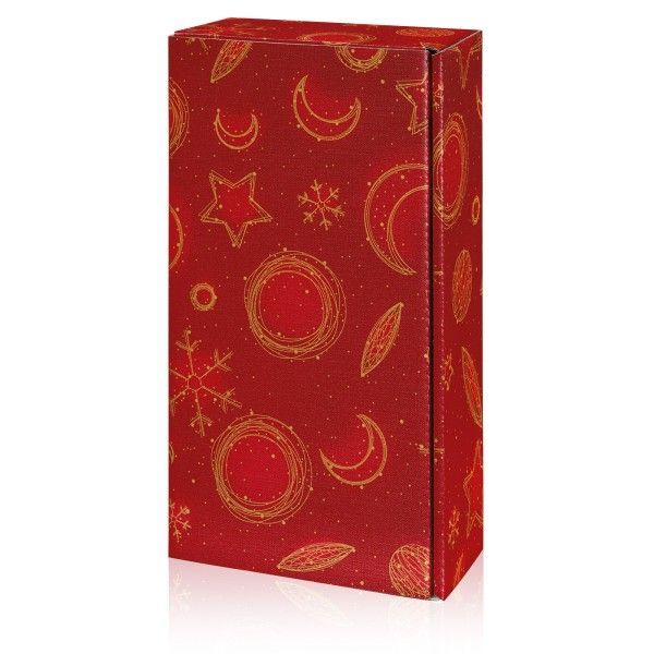 Weinkarton 2er Christmas Rot