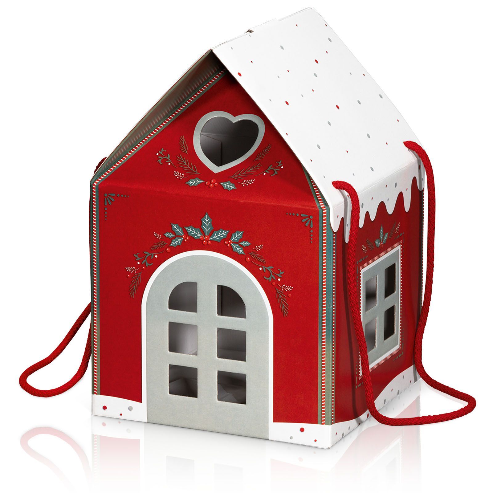 Motivkarton Gourmet-Häuschen mit Tragekordel, geeignet für Gläser bis 180mm