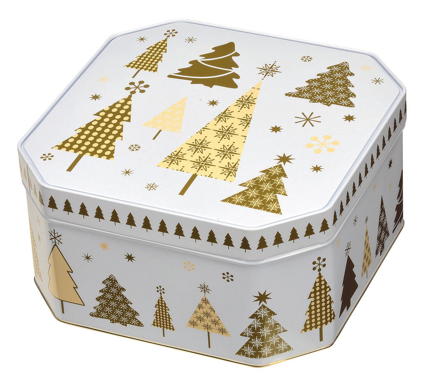 Weihnachtdosen aus Weißblech, lebensmittelgeeignet, in vielen Motiven lagernd - finkhandel.de