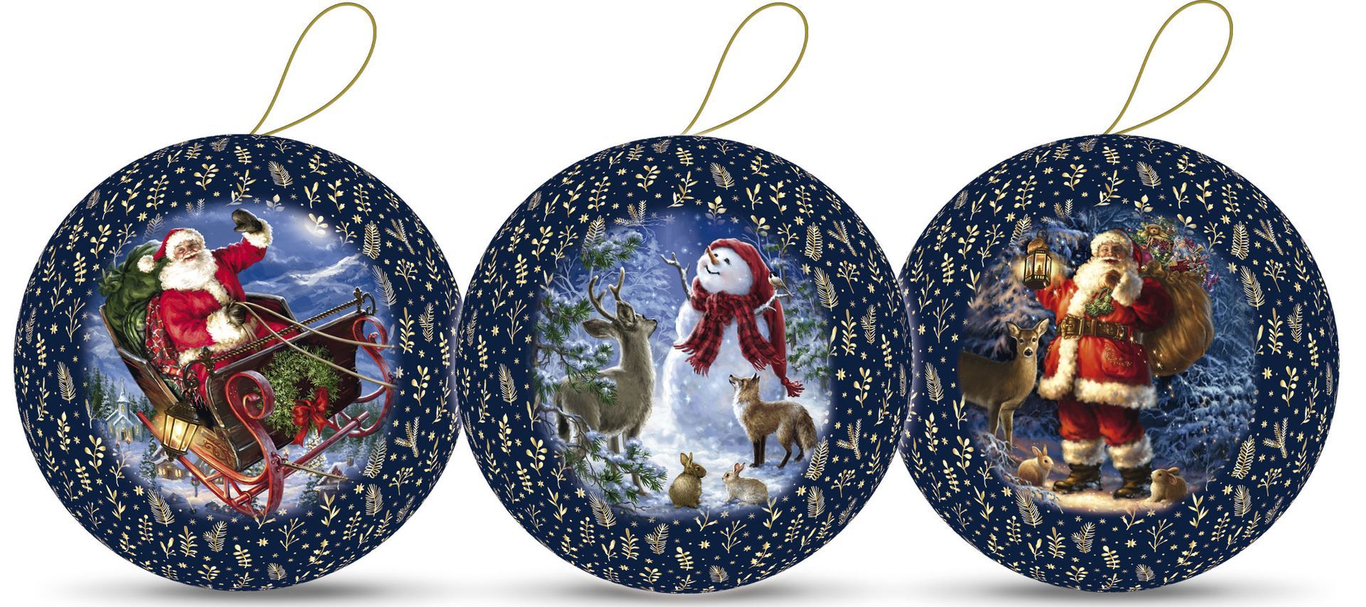 Blue Christmas - Weihnachtskugeln aus Pappe zum Befüllen