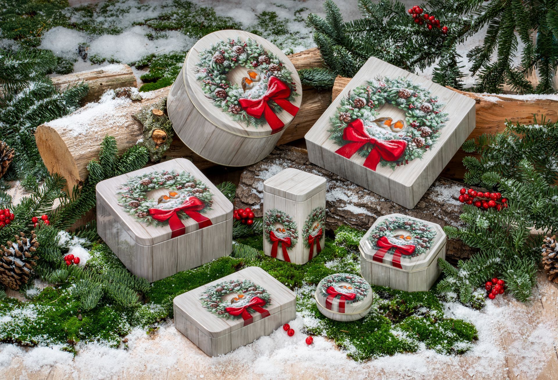 Serie Rotkehlchen Weihnachtsdosen