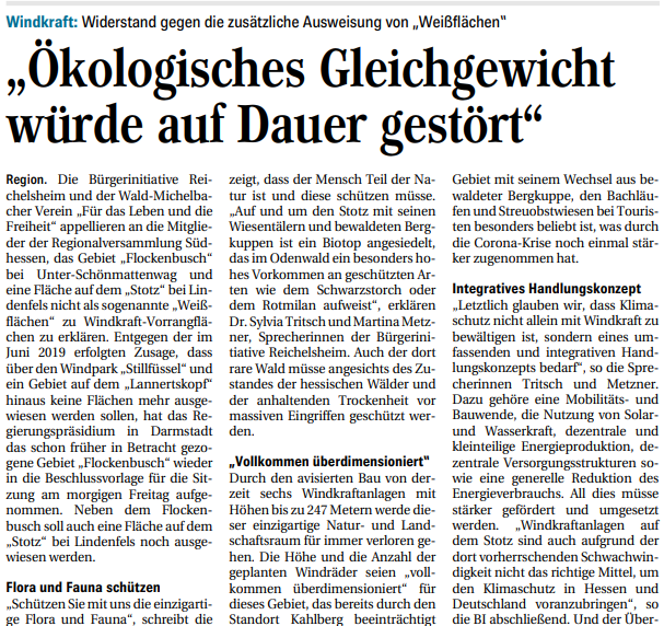 Zum vollständigen Artikel hier klicken. Ökologisches Gleichgewicht würde auf Dauer gestört