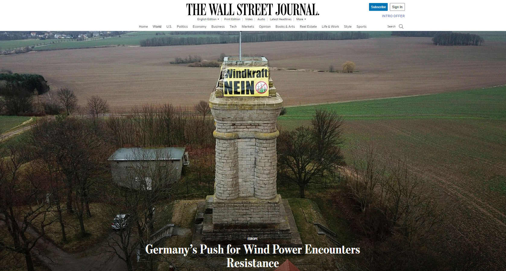 Zur Internetseite des Wall Street Journal hier klicken. THE WALL STREET JOURNAL